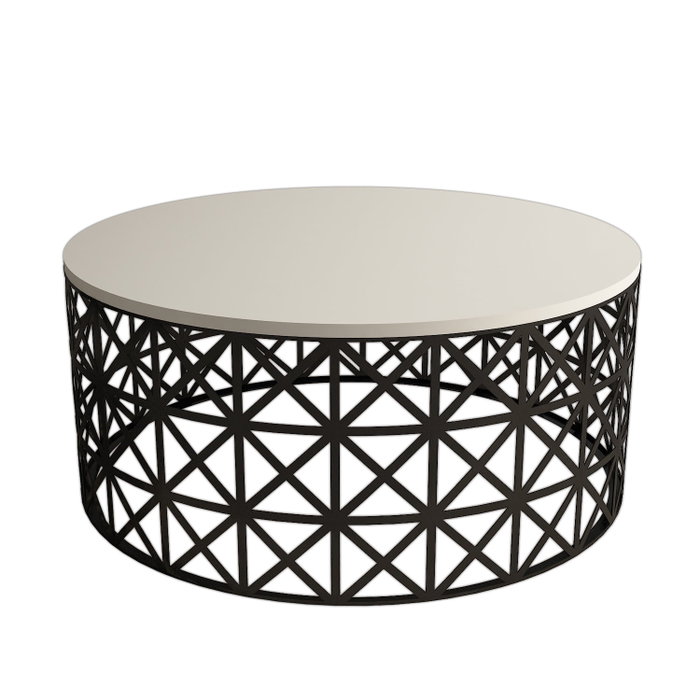 Hanah Home Selin Metal Ferforje - Crema y Negro